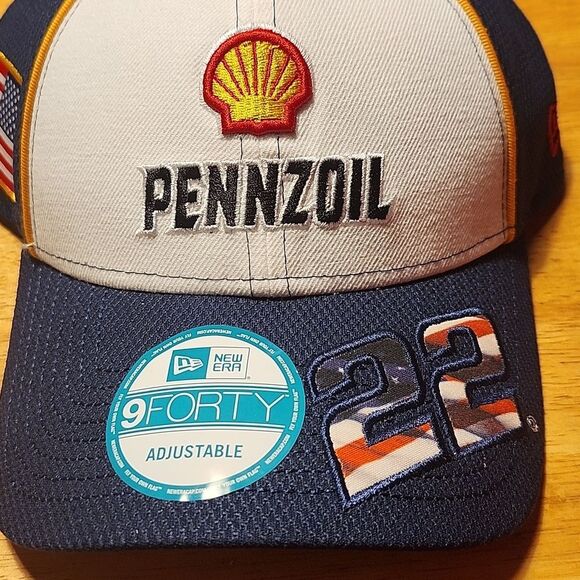 New Era 9Forty Nascar Joey Logano Pennzoil Velcroback Hat - New - Picture 2 of 8